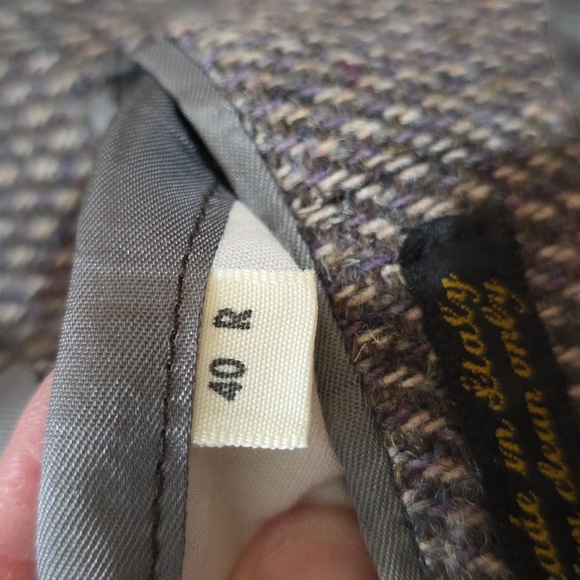 VonFurstenberg Prince Egon Collection Mens Wool Blazer Sports Coat Gray/Tan 40R - Picture 11 of 15